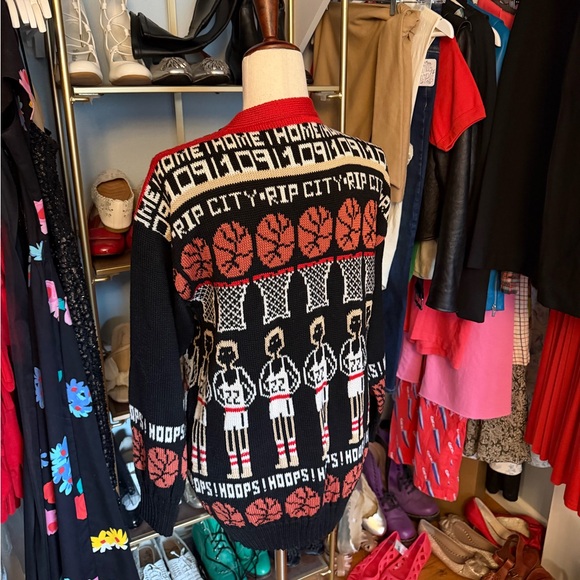 Vintage Rare Ani Barrie Basketball Cardigan - Size Medium - Picture 7 of 9